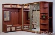 Шкаф-купе в прихожую угловой на заказ Яблоня двухдверный лдс.