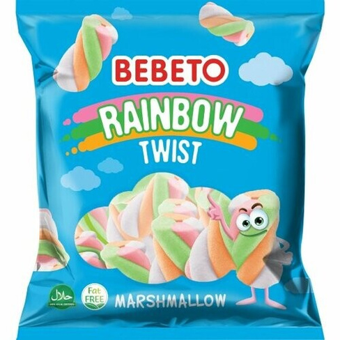 Маршмеллоу Bebeto суфле Rainbow Twist вкус ванили 135 г