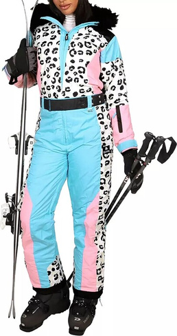 Женский лыжный костюм Tipsy Elves Snow Leopard, синий