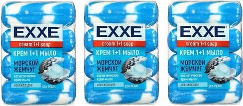 Для ванны и душа Exxe Крем-мыло "Морской жемчуг", 4 шт х 90 г