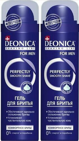 Средство для бритья Deonica Гель для бритья for MEN "Комфортное бритье", 200 мл