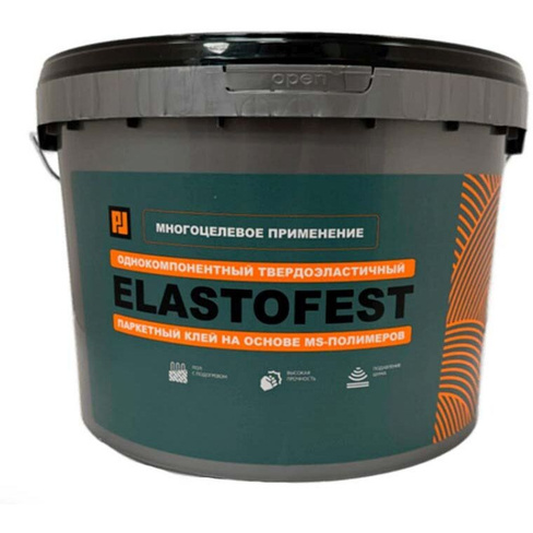 Однокомпонентный твердо-эластичный клей на основе MS-полимеров Parketlink ElastoFest 10 кг Клей для напольных покрытий