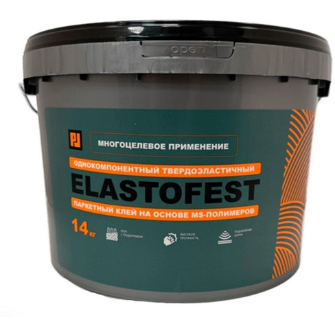 Однокомпонентный твердо-эластичный клей на основе MS-полимеров Parketlink ElastoFest 14 кг Клей для напольных покрытий