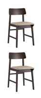 Стул ODEN коричневый Комплект Stool Group Обеденный стул ODEN изготовлен из массива гевеи. Мягкое сиденье и эргономичнос