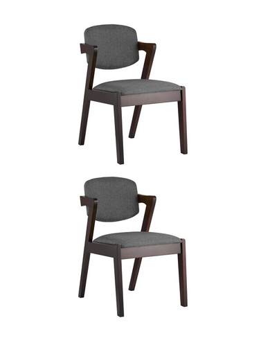 Стул обеденный VIVA темно-серый Комплект Stool Group Обеденный стул VIVA изготовлен из массива гевеи. Мягкое сиденье и э