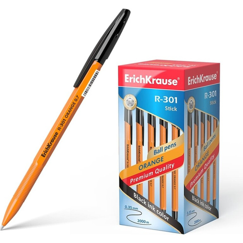 Шариковая ручка ErichKrause R-301 Stick Orange