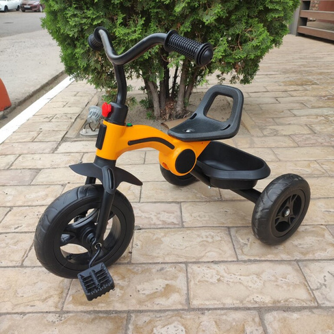 Трехколесный велосипед складной оранжевый