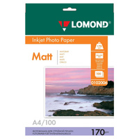 Фотобумага Lomond матовая А4 170г/м2 100 листов