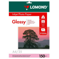 Фотобумага Lomond глянцевая А4 150г/м2 25 листов