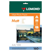 Фотобумага Lomond матовая А4 160г/м2 100 листов