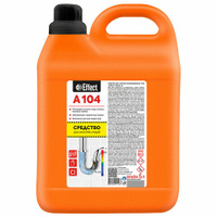 Средство для прочистки канализационных труб 5 л, EFFECT "Alfa 104", содержит хлор 5-15%