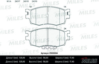 Колодки Тормозные Передние (Смесь Ceramic Серия Pro) Hyundai Accent/I20/Kia Rio 05- (Trw Gdb3420) E500064 Miles арт. E50