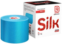 Кинезио тейп BBalance шелковый Silk, 5см*5м голубой