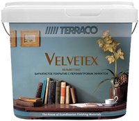 Покрытие бархатное декоративное с перламутровым блеском Terraco Velvetex 1 кг VA 100
