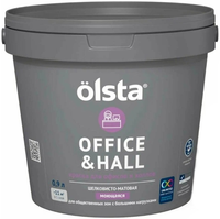 Краска для офисов и холлов Olsta Office & Halls 900 мл пыльная светло бирюзовая база A №109A Twilight шелковисто матовая