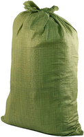 Мешок для строительного мусора полипропиленовый тканный 1 мешок зеленый Noname