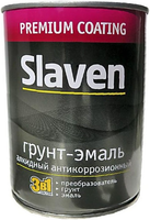 Грунт эмаль 3 в 1 алкидный антикоррозионный Slaven 1.1 кг слоновая кость