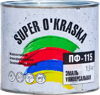 Эмаль универсальная Super Okraska ПФ 115 1.9 кг зеленая глянцевая
