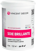 Декоративное покрытие эффект блестящего перламутрового шелка Vincent Decor Soie Brillante 1 л