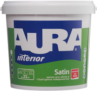 Краска для обоев и структурных покрытий Aura Аура Interior Satin 2.7 л белая