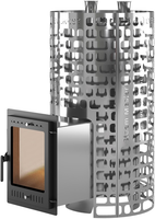 Печь банная Эверест Steam Master модель дверки 320М со стеклом 900 мм 650 мм 745 мм нержавеющая сталь AISI 430 Inox
