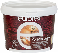 Защитно декоративное покрытие для древесины Евротекс Аквалазурь 2.5 кг утренний туман