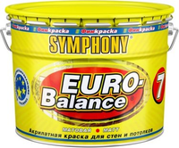 Акрилатная краска для стен и потолков Финкраска Симфония Euro Balance 7 10 л пластик бесцветная