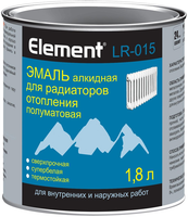 Эмаль алкидная для радиаторов отопления сверхпрочная Alpa Element LR 015 1.8 л супербелая