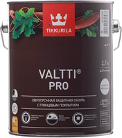 Сверхпрочная защитная лазурь с глянцевым покрытием Тиккурила Valtti Pro 2.7 л орех