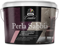 Декоративное покрытие с эффектом жемчужных песчаных вихрей Dufa Creative Perla Sabbia 1 кг Argento