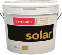 Декоративное покрытие с блеском стеклянных гранул Bayramix Solar 12 кг серебряное