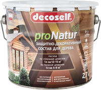 Защитно декоративный состав для дерева Пуфас Decoself Pro Natur 2.7 л тик