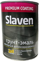Грунт эмаль 3 в 1 алкидный антикоррозионный Slaven 1.1 кг белый