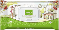 Салфетки влажные освежающие Amra Travel London 120 салфеток в пачке