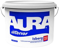 Краска для потолков глубокоматовая высокоукрывистая Aura Аура Interior Isberg 28 л белая