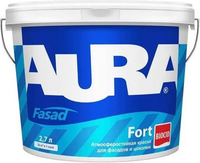 Краска для фасадов и цоколей атмосферостойкая Aura Аура Fasad Fort 2.7 л белая