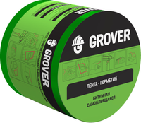 Лента герметик битумная односторонняя Grover 3*100 мм зеленый