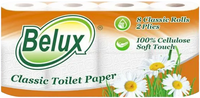 Бумага туалетная Belux 8 рулонов в упаковке