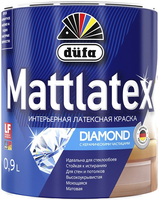 Интерьерная латексная краска с керамическими частицами Dufa Mattlatex Diamond 900 мл бесцветная