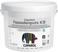 Дисперсионная структурная штукатурка Caparol Capatect Fassadenputz K15 25 кг белая камешковая база 1