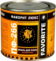 Эмаль для пола высокопрочная Фаворит ПФ 266 Люкс 2.4 кг желто коричневая