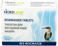Таблетки для посудомоечных машин в водорастворимой пленке Nordland All in 1 32 таблетки
