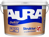 Краска для фасадов и интерьеров структурная Aura Аура Dekor Struktur 10 л белая