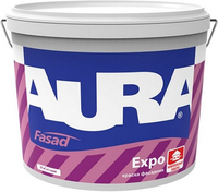 Краска фасадная Aura Аура Fasad Expo 2.7 л белая база A матовая гладкая ТУ