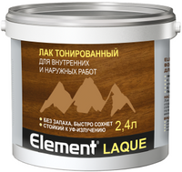Лак водный тонированный Alpa Element Laque 2.4 л дуб