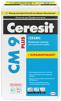 Клей для плитки для внутренних работ Ceresit CM 9 Plus Ceramic 25 кг