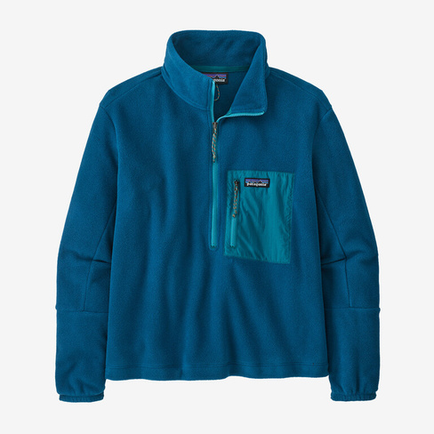 Женский флисовый пуловер с молнией 1/2 Microdini Patagonia, лагом синий