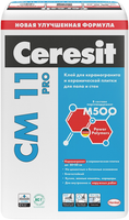 Клей для керамогранита керамической плитки для пола и стен Ceresit CM 11 Pro 25 кг