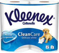 Бумага туалетная Kleenex Clean Care Delicate White 4 рулона в упаковке