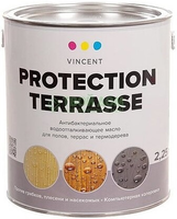 Антибактериальное водоотталкивающее масло для полов террас Vincent Protection Terrasse 2.25 л